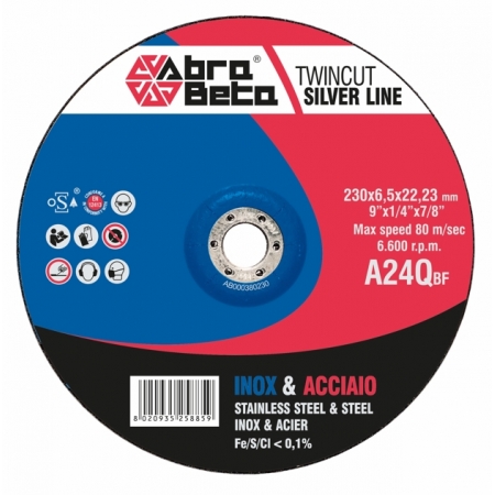 Discos de desbaste Abra Beta INOX/Acero A24Q Silver